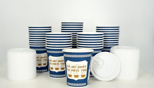 Original NYC Coffee-to-Go Cups (50 paper cups with lids) By Anthoras